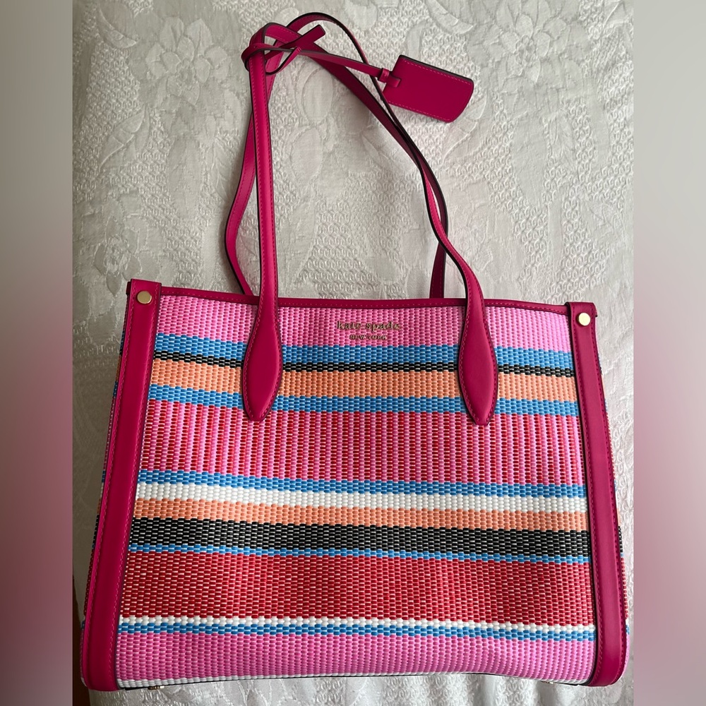 Kate Spade Market Multicolor Striped Tote Bag